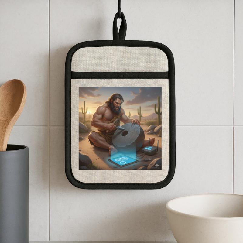 Caveman Tech Support - The First Tutorial Pot holders with rubber back