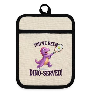 Tu as été servi par Dino / Dino Tami Tennis Design - Maniques avec dos en caoutchouc - lin/noir  - Devant
