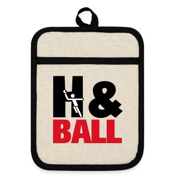 H&Ball par handballtrainer.de - Maniques avec dos en caoutchouc - lin/noir  - Devant