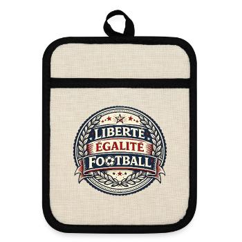 Liberté Égalité Football Vintage - Maniques avec dos en caoutchouc - lin/noir  - Devant