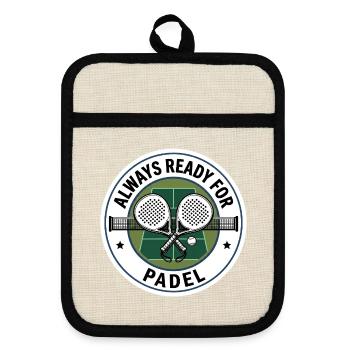 Logo de préparation du padel - Maniques avec dos en caoutchouc - lin/noir  - Devant