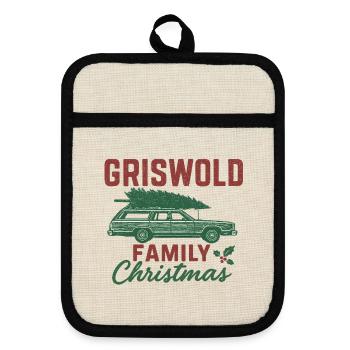 Voiture de Noël de la famille Griswold - Maniques avec dos en caoutchouc - lin/noir  - Devant