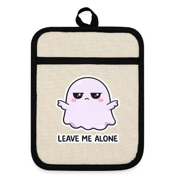 Get out of my way spirit - Pot holders with rubber back - linen/black  - Front