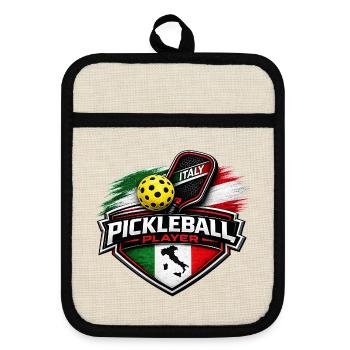 Pickleball ITALIE - Maniques avec dos en caoutchouc - lin/noir  - Devant