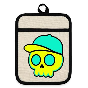 Casquette fluo Streetwear - Maniques avec dos en caoutchouc - lin/noir  - Devant