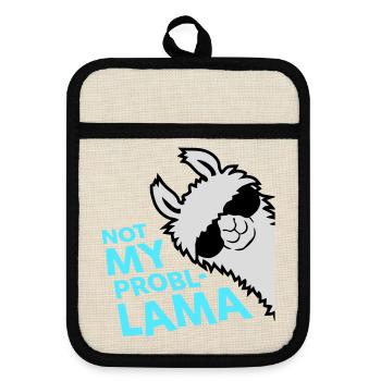 Lama Not My Problama Cool Side Lunettes de soleil - Maniques avec dos en caoutchouc - lin/noir  - Devant