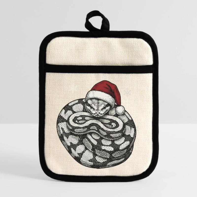 Serpent roi python roi de Noël Python boule Maniques avec dos en caoutchouc