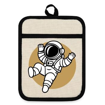 Saltonaut - Pot holders with rubber back - linen/black  - Front