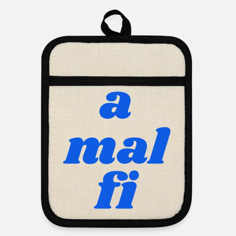 a mal fi - Topflappen mit Gummirückseite - Leinen/Schwarz 
