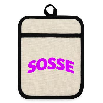 Sosse Forever - Pot holders with rubber back - linen/black  - Front