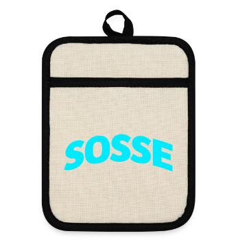Sosse Forever - Pot holders with rubber back - linen/black  - Front