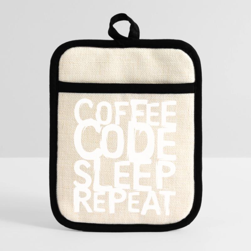 coffee code Programmer - Computer Science Work Logo Pot holders with rubber back
