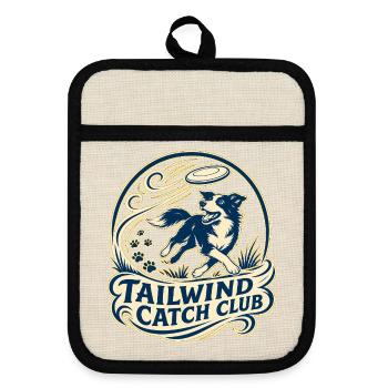 TAILWIND CATCH CLUB Dog - Pot holders with rubber back - linen/black  - Front
