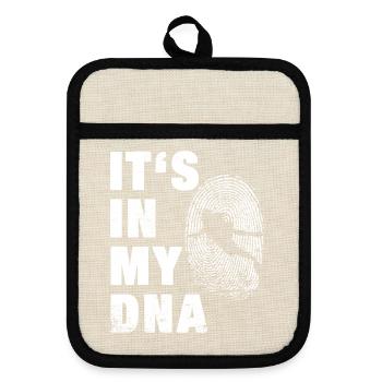 Tauchen in der DNA Scuba Diving Geschenk⁠ - Topflappen mit Gummirückseite - Leinen/Schwarz  - Vorne