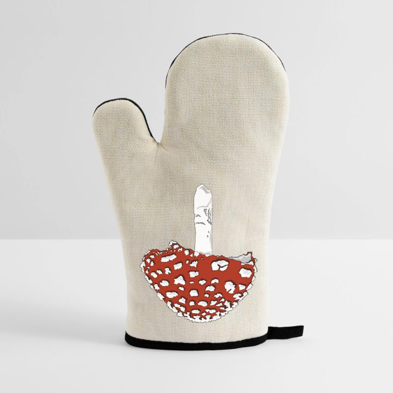 Toadstool toadstool amanita Oven glove with rubber coating