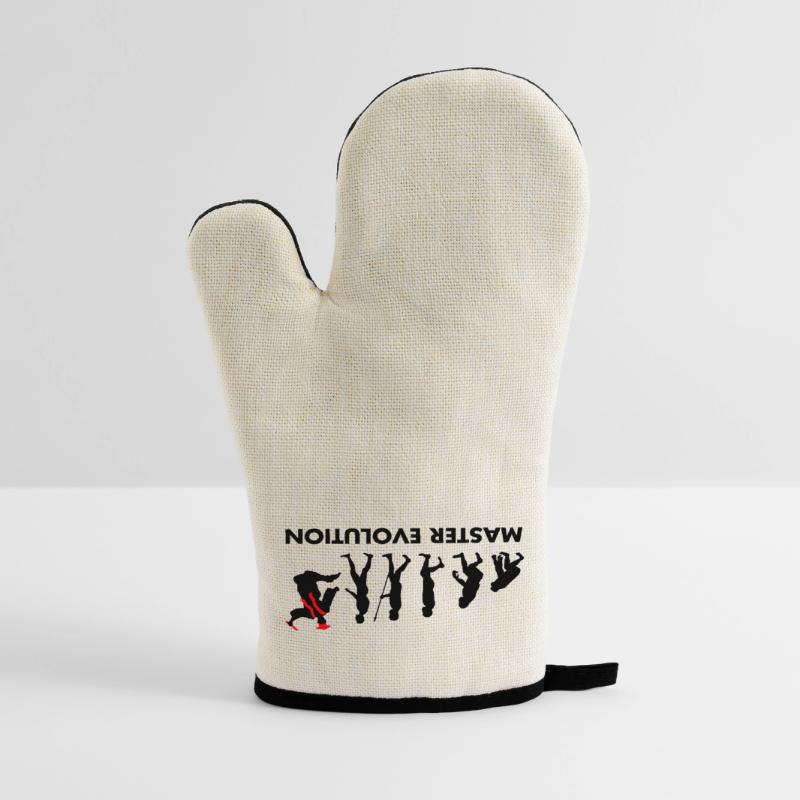 Master evolution exam passed school graduation Oven glove with rubber coating