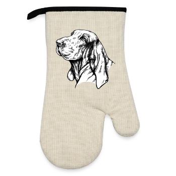 Bracco Italiano Portrait - Gant de cuisine avec revêtement en caoutchouc - lin/noir  - Devant