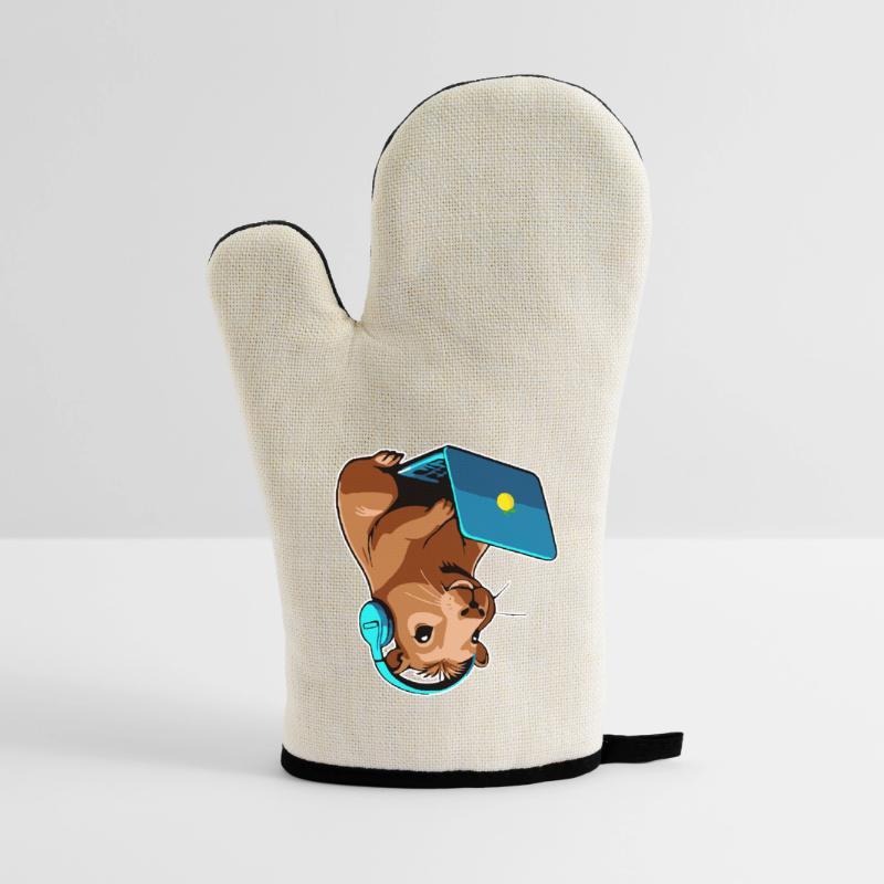 Capybara Programmierer Coder Computer Ofenhandschuh mit Gummibeschichtung