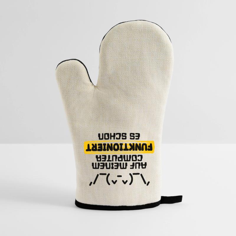 Developer Statement Code Skripting Programmierer Ofenhandschuh mit Gummibeschichtung