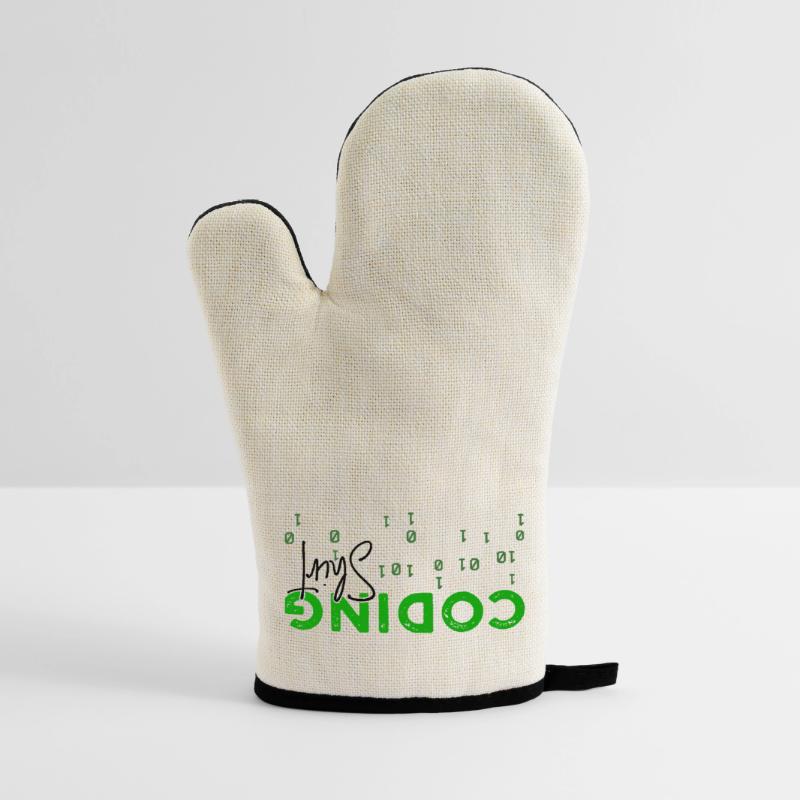 Coden Developer Programmer Web Developer Saying Oven glove with rubber coating
