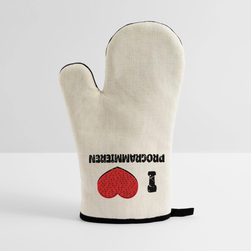 Developer Heart Web Developer Statement Computer Oven glove with rubber coating