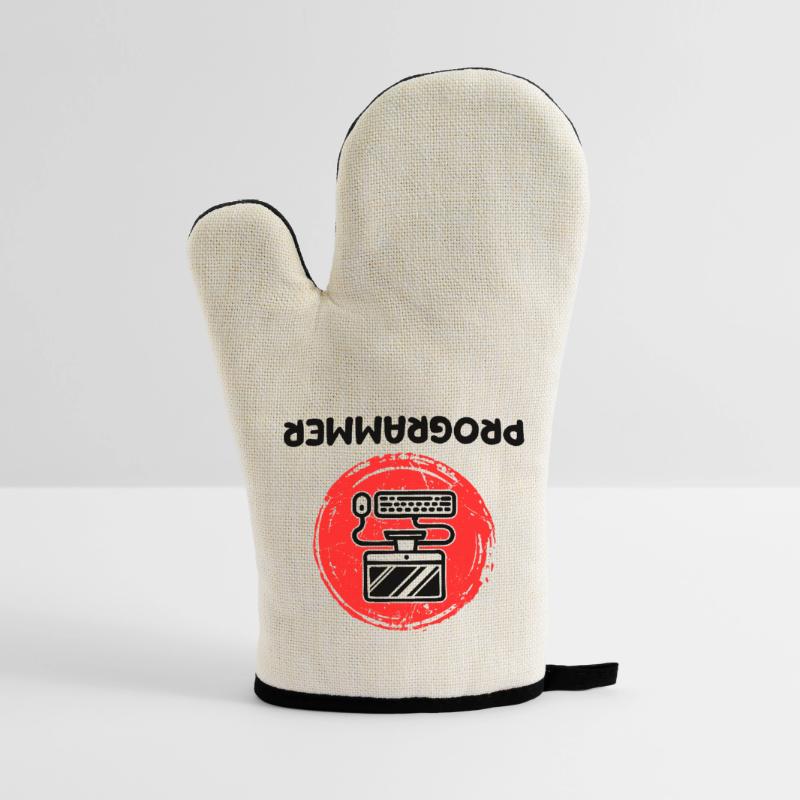 Computer Developer Programmierer Code Skripting Ofenhandschuh mit Gummibeschichtung