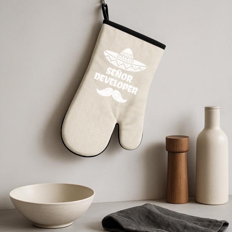 Developer Statement Code Computer Science Geek Scripting Oven glove with rubber coating