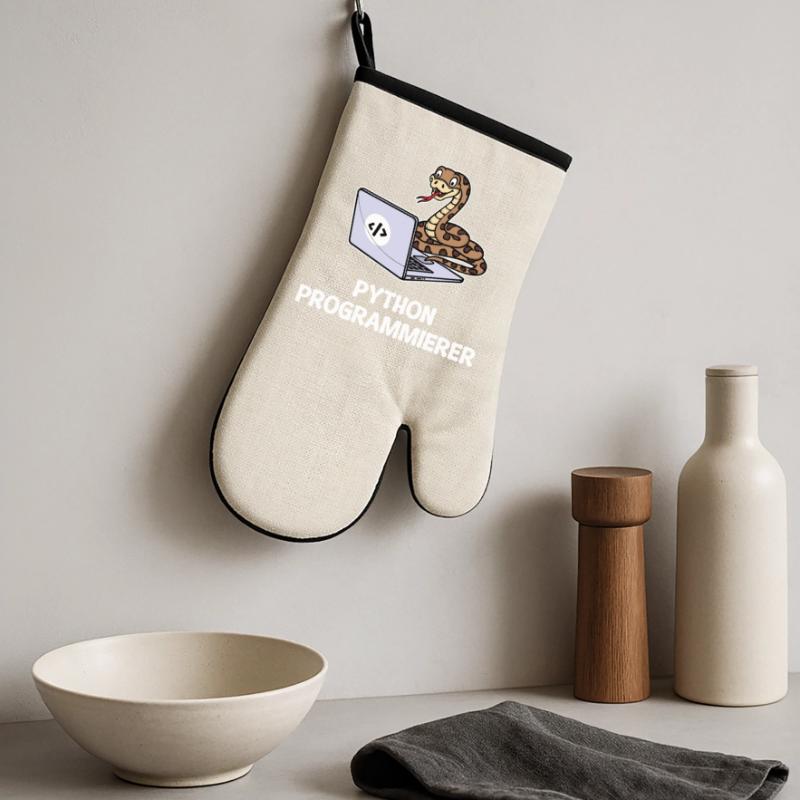 Developer Coden Statement Computer Programmer Oven glove with rubber coating