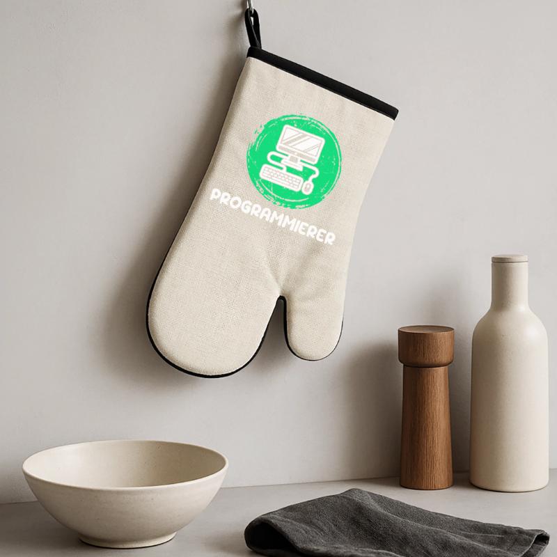 Computer Freak Scripting Developer Programmer Oven glove with rubber coating