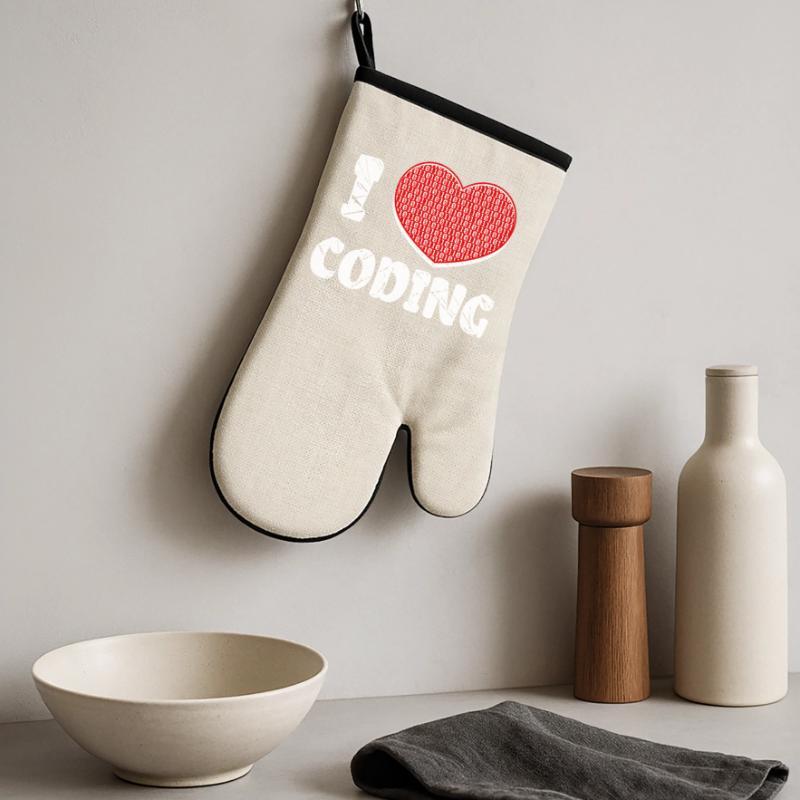 Developer Herz Coden Statement Programmierer Ofenhandschuh mit Gummibeschichtung