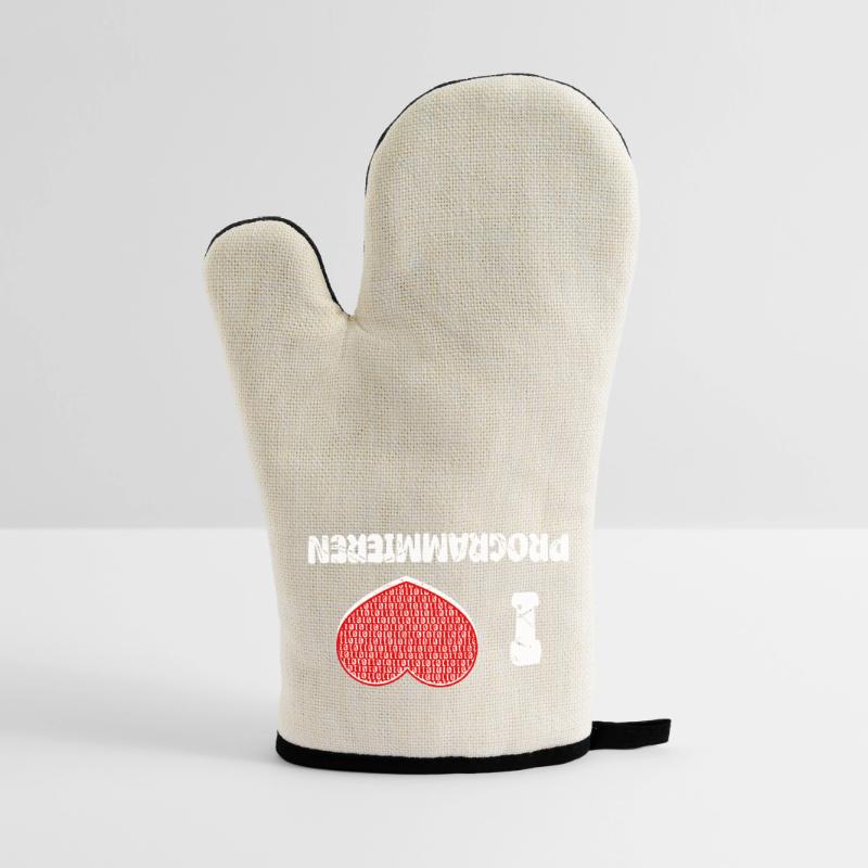 Developer Heart Programmer Statement Computer Science Oven glove with rubber coating