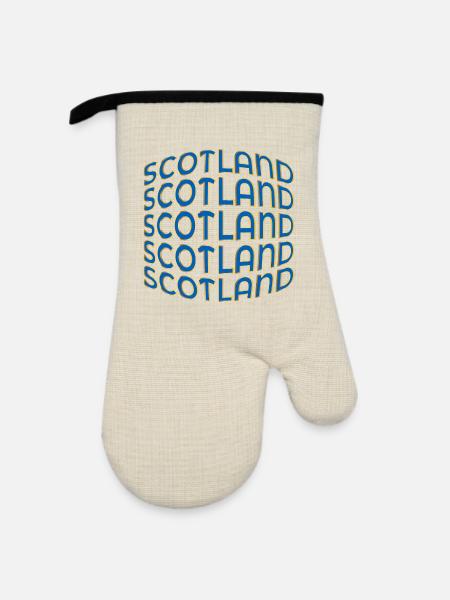 SCHOTTLAND GROSSBRITANNIEN - Ofenhandschuh mit Gummibeschichtung - Leinen/Schwarz