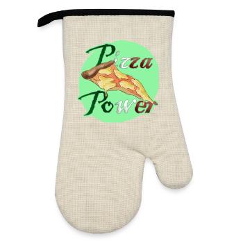 Pizza Power Super Powers Energy Slice UK - Oven glove with rubber coating - linen/black  - Front
