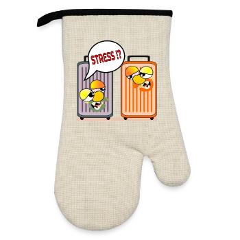 HOLIDAY STRESS HOLIDAY SUITCASE - Oven glove with rubber coating - linen/black  - Front