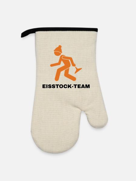 EISSTOCK-TEAM - Ofenhandschuh mit Gummibeschichtung - Leinen/Schwarz