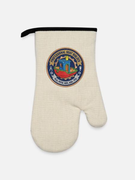 Professioneller Bootsbauer Benchy Patch - Ofenhandschuh mit Gummibeschichtung - Leinen/Schwarz