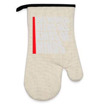 The World Needs All Kinds Of Minds Inspirational - Oven glove with rubber coating - linen/black  - Front