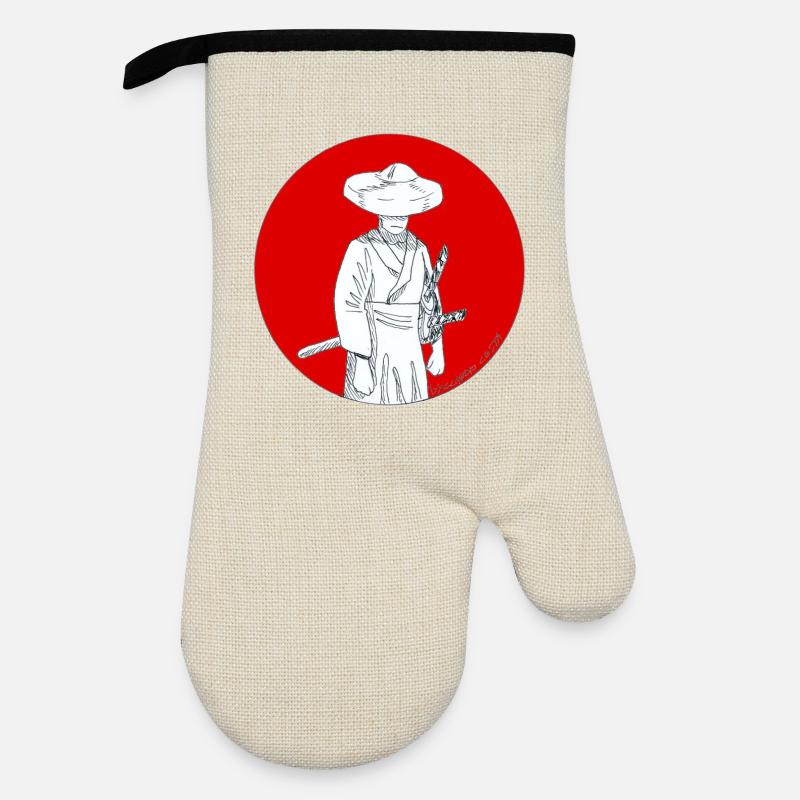 RONIN - Ofenhandschuh mit Gummibeschichtung - Leinen/Schwarz 