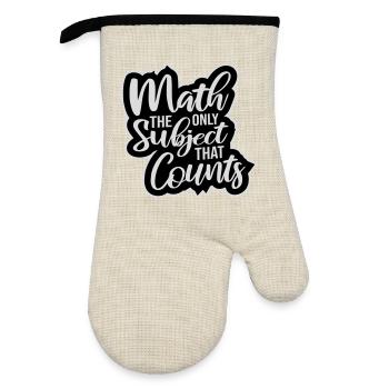 Les mathématiques La seule matière qui compte Nerd Mathe Logo - Gant de cuisine avec revêtement en caoutchouc - lin/noir  - Devant