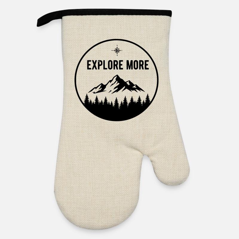 Explorer - Ofenhandschuh mit Gummibeschichtung - Leinen/Schwarz 