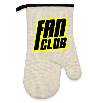 Fan Club - Gant de cuisine avec revêtement en caoutchouc - lin/noir  - Devant