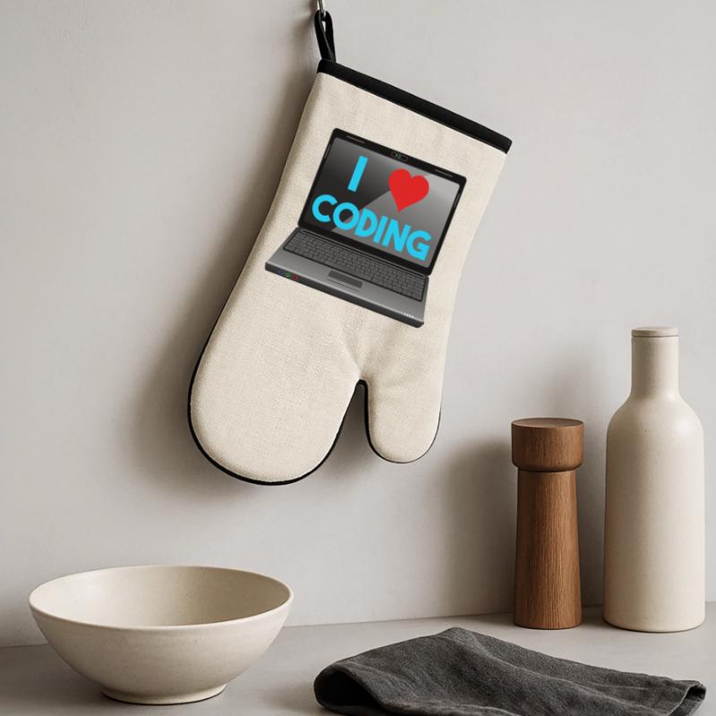 Programmieren, Programmierer, Informatiker Ofenhandschuh mit Gummibeschichtung