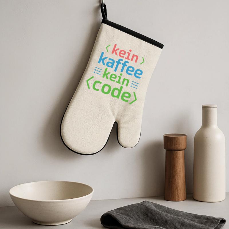 No Coffee No Code Programmer Computer Scientist Oven glove with rubber coating