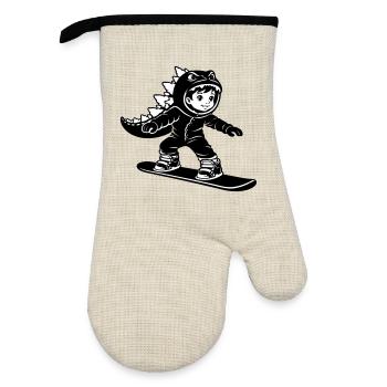 Dragon Garçon du Snowboard - Gant de cuisine avec revêtement en caoutchouc - lin/noir  - Devant