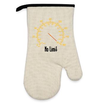 Tacho | No Limit - Ofenhandschuh mit Gummibeschichtung - Leinen/Schwarz  - Vorne