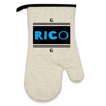 Rico - Gant de cuisine avec revêtement en caoutchouc - lin/noir  - Devant