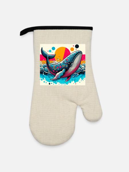 Wal - Ofenhandschuh mit Gummibeschichtung - Leinen/Schwarz