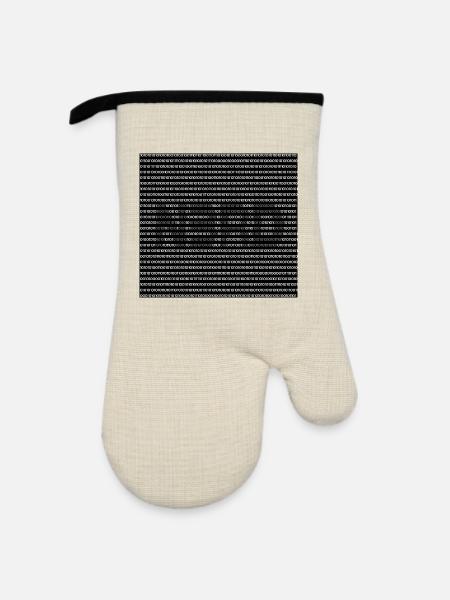 Nerd - Ofenhandschuh mit Gummibeschichtung - Leinen/Schwarz