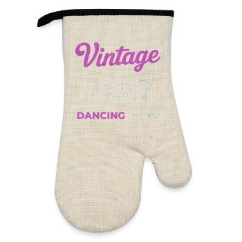 Vintage 1957 – Année de naissance rétro du Dancing Club - Gant de cuisine avec revêtement en caoutchouc - lin/noir  - Devant