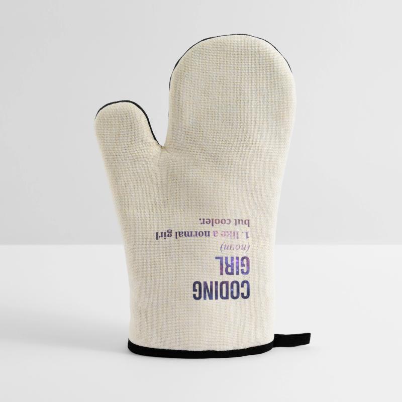 Coding Coding Coding Oven glove with rubber coating